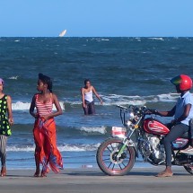 Bike nearly in the Indian Ocean